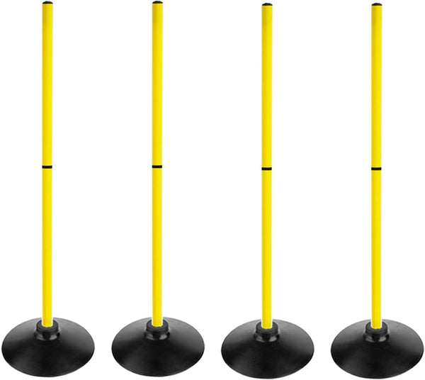 ASENVER Soccer Agility Poles Set Detachable Sports Trainning Speed Pole Slalom Poles with