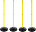 ASENVER Soccer Agility Poles Set Detachable Sports Trainning Speed Pole Slalom Poles with