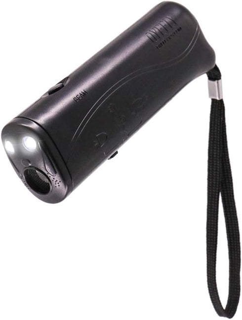 OYEFLY Handheld Dog Trainer, 3 in 1 with LED Flashlight, Bark Stopper Training Tool (Black)