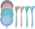 4 Pack Can Covers and Pet Spoons Set, Universal Silicone Lids for Pet Food Cans, 1 Fit 3 Standard Size Dog and Cat