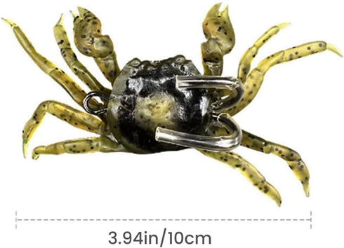 Viodmss 6pcs 3D Cranka Crab Lure Crab Bait Simulated Crab Soft Lure with Double Hooks for Fishing Accessories Tools