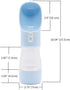 Outdoor Dog Water Bottle Dispenser - Multifunctional Travel Pet Bottle with Food Container, Leak Proof, Blue