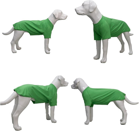 Lovelonglong Pet Clothing - Dog Costumes Basic Blank T-Shirt Tee Shirts for Large Dogs, Green XXXXL
