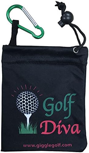 Par 3 Kit Golf Accessories, Includes Towel, Tee Bag with 4 Tees, and Bling Golf Ball Marker with Hat Clip