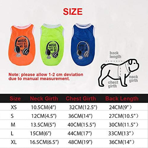 Dog Summer T-Shirt - Lightweight Breathable Mesh Vest for Small, Extra Small, Medium Puppies (XS, Green)