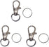 JL Missouri Parts & Misc. 3X Snap Hooks Lanyard Keychain Clips 1 1/4" with 1/2" Split Rings,
