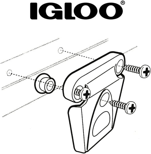 Igloo Plastic Latch Closure, Universal, White