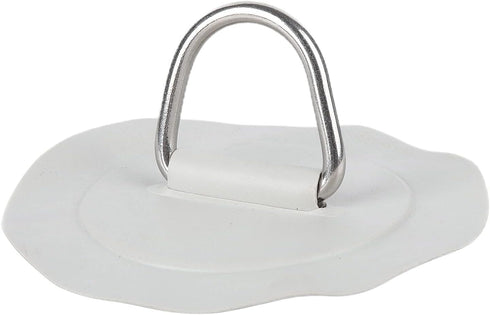 Pissente D Ring Pad, 150mm/6in Surf D Ring Patch, PVC Stainless Steel D Ring Patch for Inflatable Boat, Raft, Kayak,