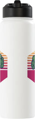 Kawaii Broccoli Vintage Vintage Insulated Water Bottle with Kawaii Broccoli Design