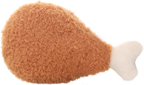 Plush Fried Chicken Interactive Dog Toy, Fun Fast Food Themed Chew Toy