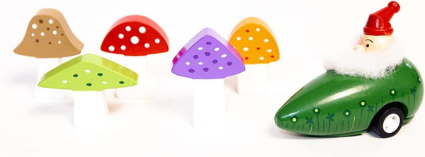 Jack Rabbit Creations Gnome & Mushroom Toddler Mini Bowling Set Game Indoor