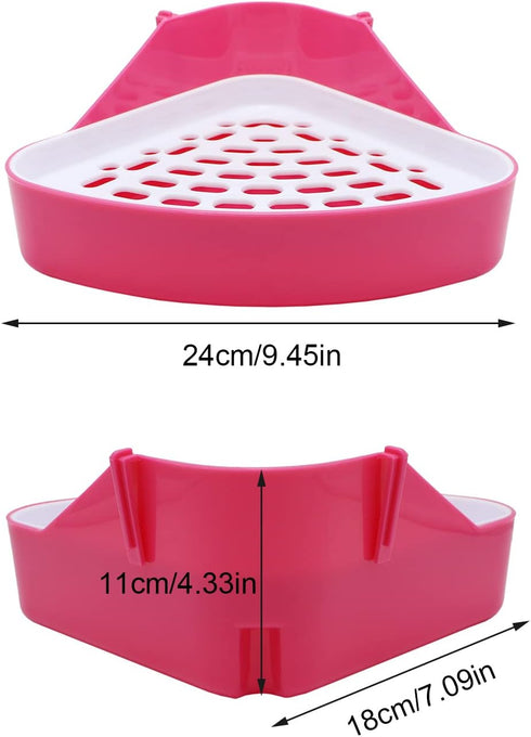 Chinchilla Litewoo Rabbit Litter Box Toilet Bunny Corner Litter Pan Pet Toilet Potty for Guinea Pigs Hamster Ferret