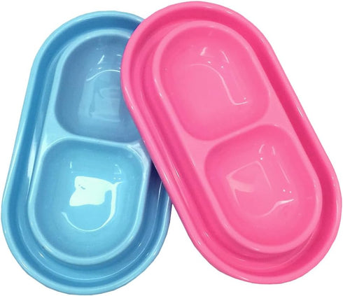 Ant Proof Cat Dish Pet Feeder, 32 Oz Food Water Bowl for Small Medium Dogs and Cats (Pink, M)
