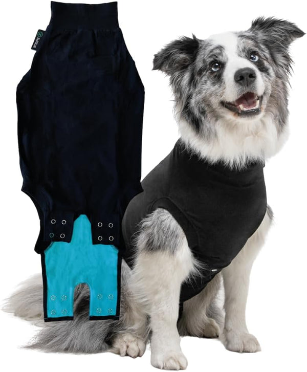 Suitical Recovery Suit for Dogs - Comfortable Post-Surgery Suit with Hold-Up System for Spay, Neuter, Skin Issues -