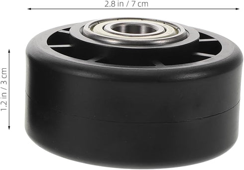 2-Pack 2.75X2.75X1.18In Fitness Equipment Wheel Durable Plastic Roller Wheel Replacement for Exercise Bikes Treadmills