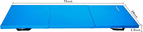 Signature Fitness Three Fold Folding Exercise Mat for MMA and Home Gym, 1.5-Inch Thick
