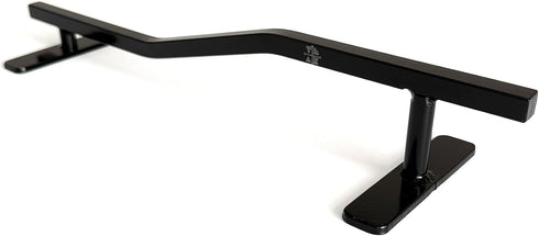 12" Teak Tuning Square, Bi-Level Fingerboard Rail, - Custom Designed and Made in USA - Premium Solid Steel, Glossy