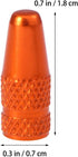 VORCOOL 6pcs Bike Valve Caps, Aluminum Alloy French Style Bicycle Tire Valve Dust Covers in Orange