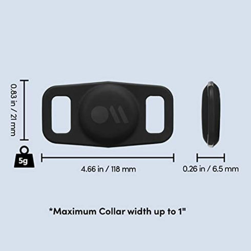 Case-Mate Airtag Dog Collar Holder, Water Resistant Lightweight Protective Airtag Case for Dog Collar - Compatible with