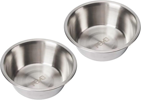 Stainless Steel Pet Bowls Set, 12 OZ Food and Water Dishes for Cats and Dogs, Set of 2
