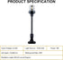 White LED Fold Down Boat Stern Light, Boat Anchor Light for Fishing and Pontoon Boat (12")