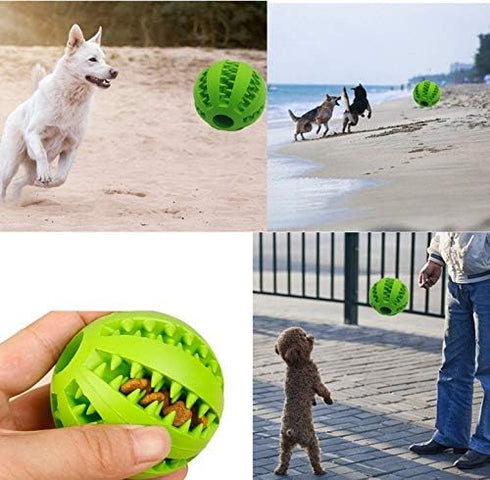 Sunglow 2 Pack Dog Toy Ball, Nontoxic Bite Resistant Teething Toys for Dogs and Puppies