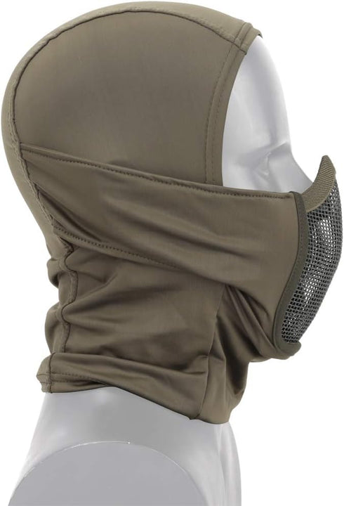 Tactical Full Face Mask Balaclava Cap | Motorcycle Army Airsoft Paintball Headgear | Metal Mesh Hunting Protective Mask
