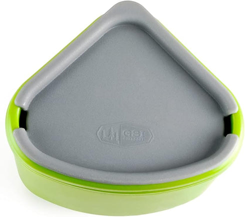 Gourmet Nesting Mug + Bowl GSI Outdoors, Green with Insulated Sleeve for Camping, Travel & Picnics