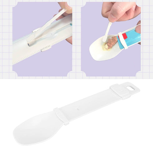 Sliding Cat Strip Squeeze Spoon, Multifunctional Cat Treat Feeding Spoon for Wet Treats