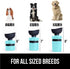 Gorilla Grip No Spill Portable Dog Water Bottle with Built-in Bowl, Food Grade Silicone Leak Proof Dispenser, Turquoise