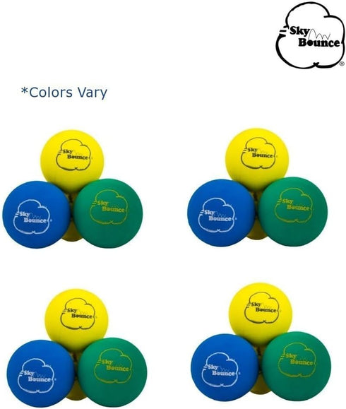 Sky Bounce Color Rubber Handballs for Recreational Handball, Stickball, Racquetball, Catch, Fetch, 2 1/4-Inch,