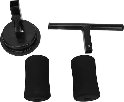 Sit-up Aid | Portable Adjustable Sit Up Bar for Floor | Abdominal Muscle Exercise Equipment for Body Building (Black)