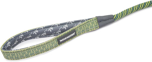 Winchester Pet 6 Foot Rope Leash - Heavy Duty Poly Blend for Large Medium Breed Dogs, Smoke Pine Color, Carabiner Clasp