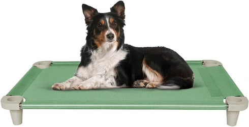 Acrimet Cooling Elevated Pet Dog Bed Cot, Washable Breathable Mesh Fabric, Stainless Steel Frame, Indoor & Outdoor,
