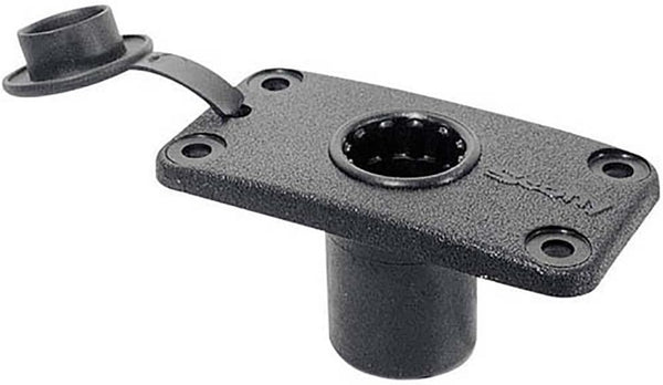 Scotty #0244-BK Flush Deck Mount with Rain Cap