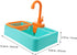 2pcs Mikikit Bird Bath Tub Toy with Automatic Water Cycle Lightweight Vegetable Washing Basin Fountain for Birds