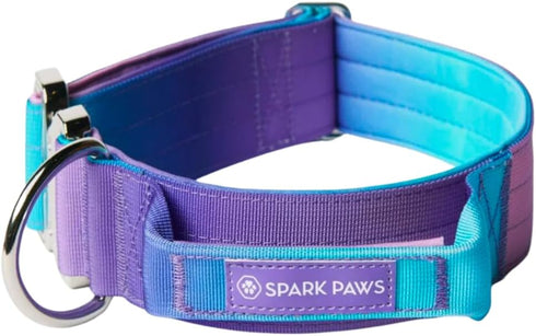 Spark Paws Tactical Dog Collar - Premium Quality, Robust Durable Design for Large Strong Breeds - Pitbulls, Boxers -