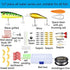 Sosation 134 Pcs Fishing Tool Kit - Fishing Pliers, Gear, Equipment, Fish Hook Remover, Lures, Lip Gripper