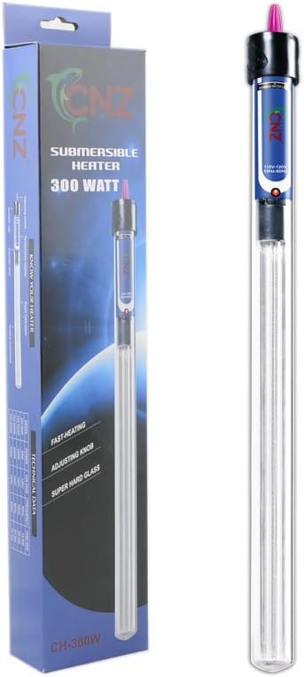 CNZ 300-watt Aquarium Quartz Glass Submersible Heaters