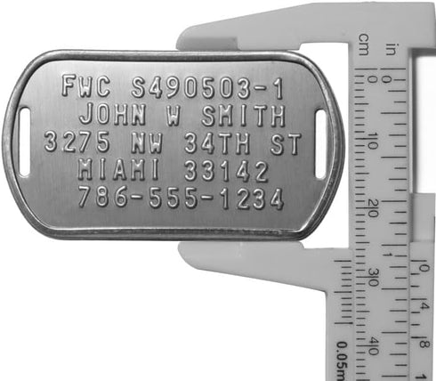 Personalized FWC Crab Trap Tags - Five Serialized Rust Proof ID Tags