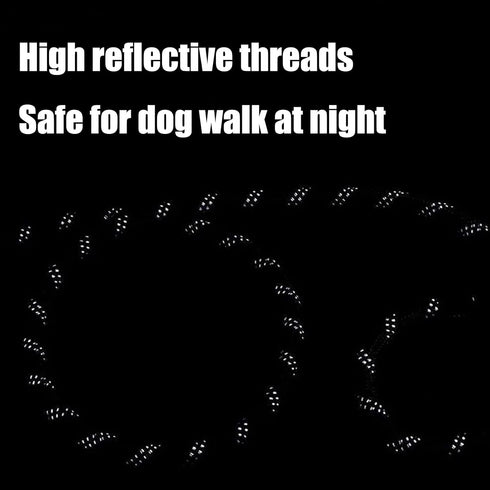 Rope Dog Leash with Comfortable Hand Grip, 6.5 FT Long - Safe for Night Walking, Suitable for Small Dogs
