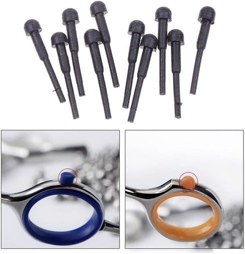 10 Pack Hair Scissor Rubber Silencer Replacement Bumper Barber Shears Stopper Hair Cutting Clipping Cutter OD 3MM Black Muffler Stick Buffer Bumpers Silicone Grooming Parts Salon Pet Tool by TorSor