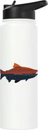 Salmon Fishing Apparel & Gifts Salmon Fishing Nature Outdoor Hiking Camping Fisherman Stainless Steel Insulated Water