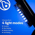 4 Brightz GoBrightz LED Bike Frame Light - LED Bike Frame Light for Night Riding - Modes for Flashing or Constant Glow