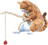 Kawaii Miniature Resin Cat Ornaments, Creative Aquarium Decoration, DIY Cat Fishing Ornament