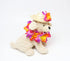 PRETYZOOM Straw Puppy Hat - 1 Set of Pet Dog Hawaiian Costume with Flower Collar and Garland