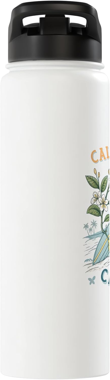 Souvenir Shirt California Citrus Sunshine Vintage Graphic Souvenir Stainless Steel Insulated Water Bottle