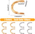 SUPERFINDINGS 300pcs Fishing Spinner Clevis, U-Shaped Brass Links for Lure Making Fishing Accessories