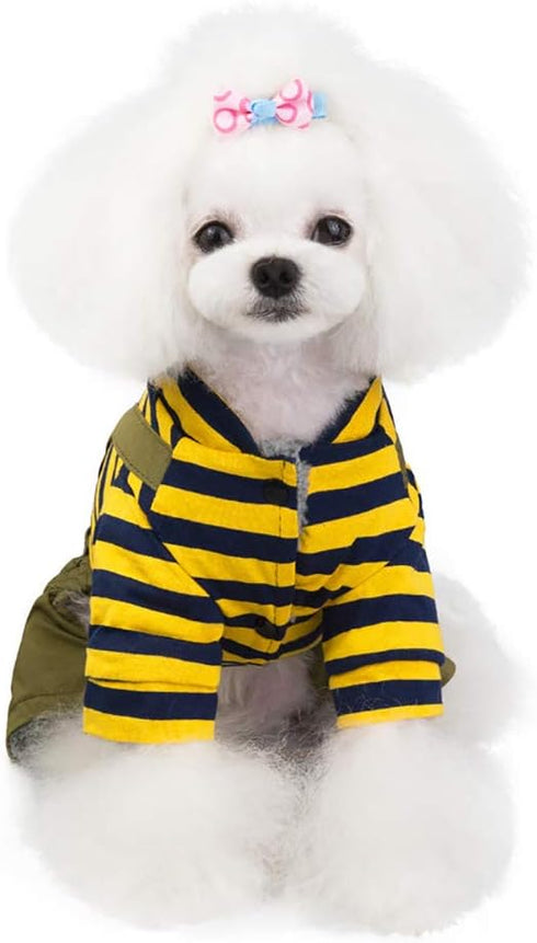 Trudz PET Dog Coat, Thickened Cotton Jacket, Fleece Warm Sweater for Small Medium Dogs and Cats (Yellow, S)