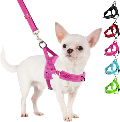 SlowTon No Pull Small Dog Harness and Leash Set, Puppy Soft Vest Harness, Reflective Lightweight Combo for Small Dogs